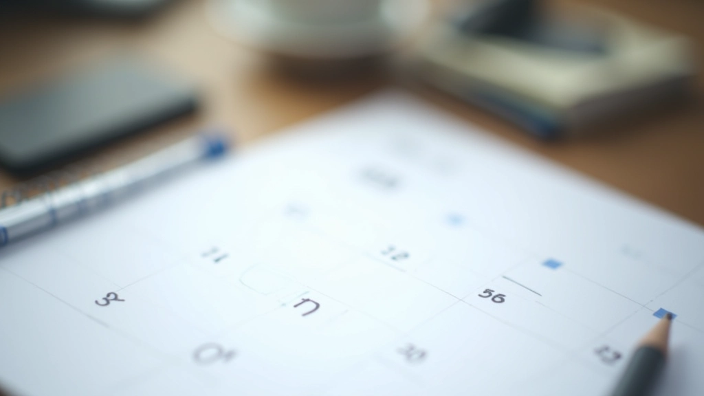 Calendar page with check marks showing daily tracking progress over two weeks, pen marking entries