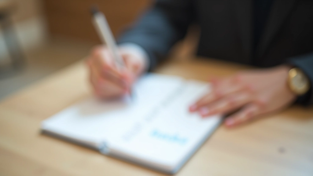 Hands writing notes on paper with budget categories and numbers listed